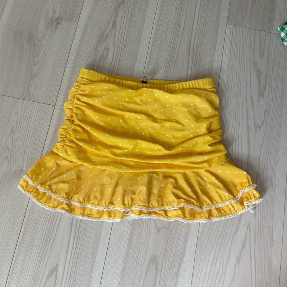 Yellow Polka Dot Bikini Unique Vintage Bottoms